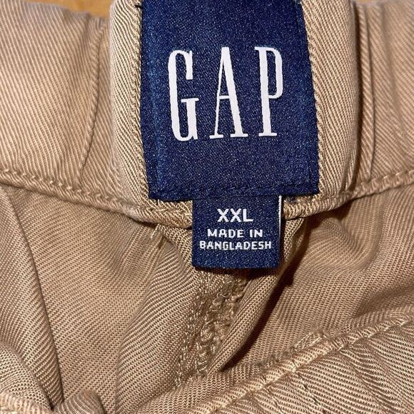 Gap Womens Tencel Cuffed Shorts Size XXL Drawstring Waist Pocket Lyocell Tan - Picture 5 of 8